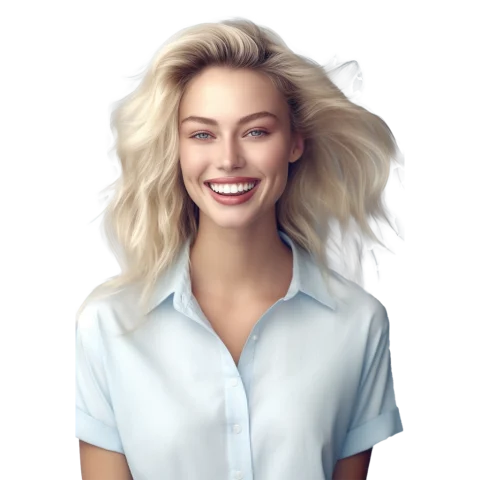 caridentdental - zdjęcie kobiety z wybielonymi zębami